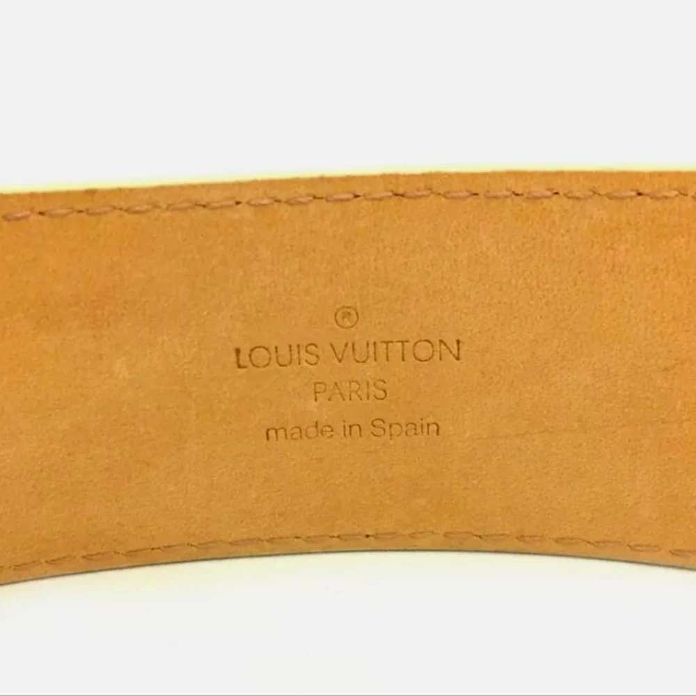 LOUIS VUITTON DAMIER AZUR INTRALES LV SAINT TULLE WHITE MENS BELT /N2483 - Picture 7 of 10